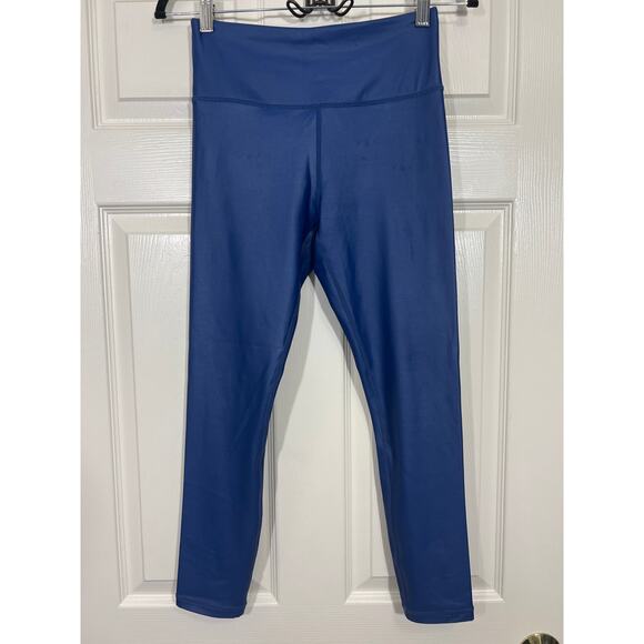 Zyia Active High Waisted Leggings Athletic Yoga Blue Womens 6-8 Medium Travel - Picture 1 of 6